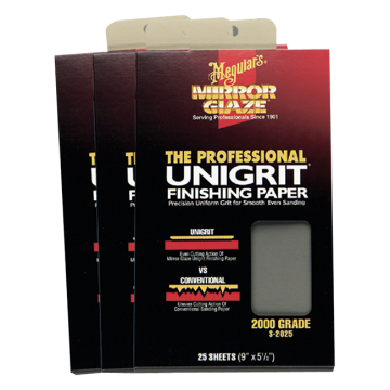 Meguiar's® Mirror Glaze® Unigrit Finishing Paper - 1200 Grit (25 Sheets)