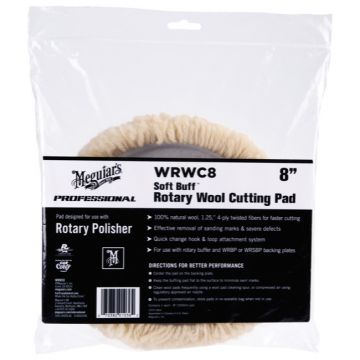 Meguiar's® Soft Buff™ Rotary Wool Cutting Pad - 8 inch